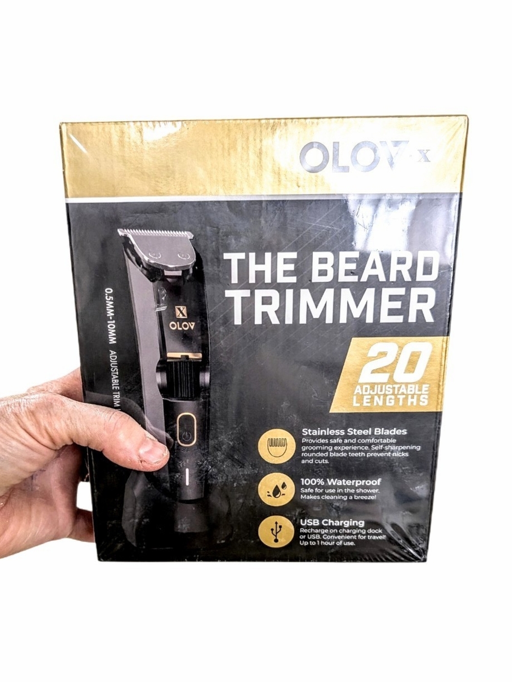 OLOV-X The Beard Trimmer Waterproof Electric Razor 20 Lengths, NIB